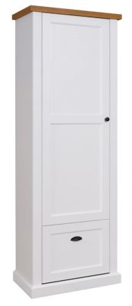 Cabinet "Veternik" 06, Colour: White / Oak - Measurements: 200 x 72 x 42 cm (H x W x D)