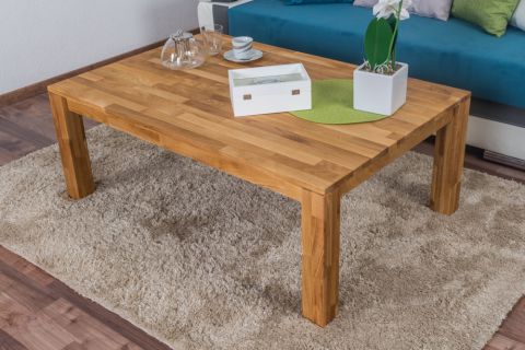 Coffee table Wooden Nature 419 Solid Oak - 45 x 120 x 80 cm (H x W x D)