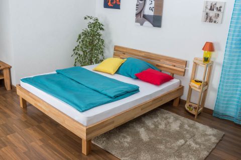 Youth bed Wooden Nature 03, heartbeech wood, oiled, solid - 160 x 200 cm