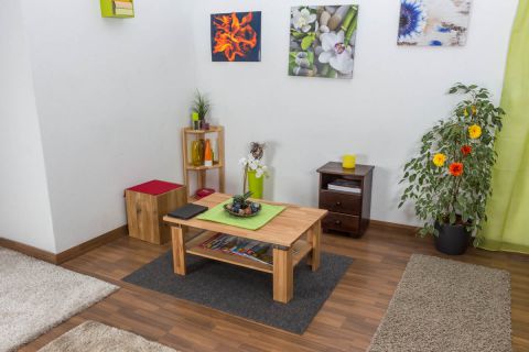 Coffee table Wooden Nature 06, solid heartwood beech, organically oiled - W100 x H45 x D68 cm