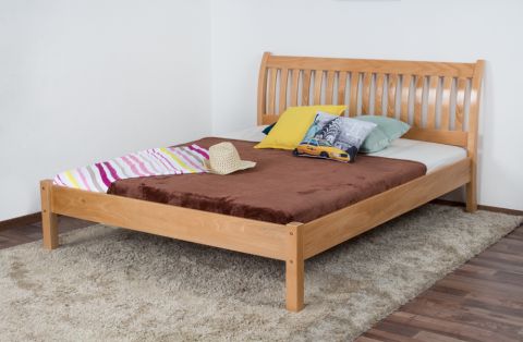 Youth Bed Wooden Nature 142 Beech Solid Natural - 160 x 200 cm (W x L)