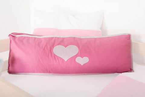 Motif - Side cushion  - Color: Heart / Pink / White