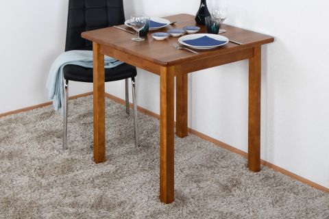 Table Pine Solid wood Color Oak Rustic Junco 233B (angular) - 75 x 75 cm (W x D)