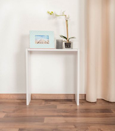 Shelf "Easy Furniture" S01, solid beech wood solid White lacquered - 60 x 54 x 20 cm (H x W x D)