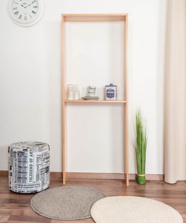 Shelf "Easy Furniture" S11, solid Natural beech wood - 170 x 64 x 20 cm (h x w x d)