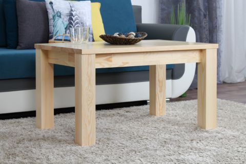 Coffee table solid, natural pine wood Junco 484 – Dimensions 50 x 90 x 60 cm