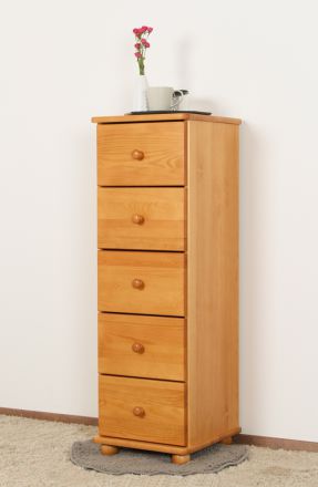 Dresser solid pine wood, Alder colours Junco 142 - Measurements: 123 x 40 x 42 cm (h x w x d)