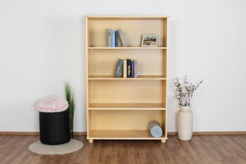 Shelf solid pine wood, Natural Junco 51A - 158 x 100 x 42 cm (H x W x D)
