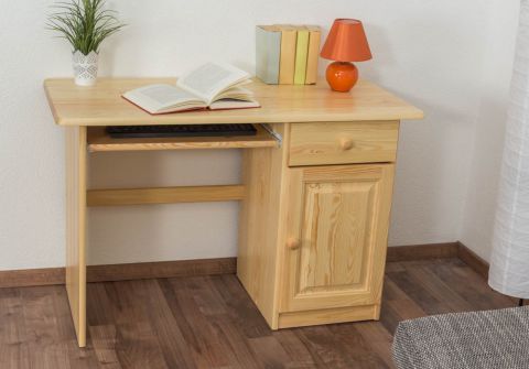 Desk solid, natural pine wood 002 - Dimensions 74 x 115 x 55 cm (H x B x T)