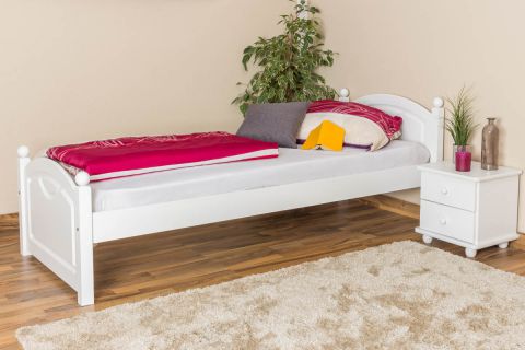 Children's bed / Youth bed solid, natural pine wood 82, includes slatted frame - Dimensions 80 x 200 cm