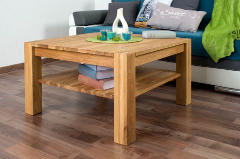 Coffee table Wooden Nature 421 Solid Oak - 80 x 80 x 45 cm (W x D x H)
