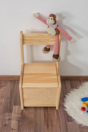 Chair solid, natural pine wood Junco 245- Dimensions 32 x 63 x 34 cm