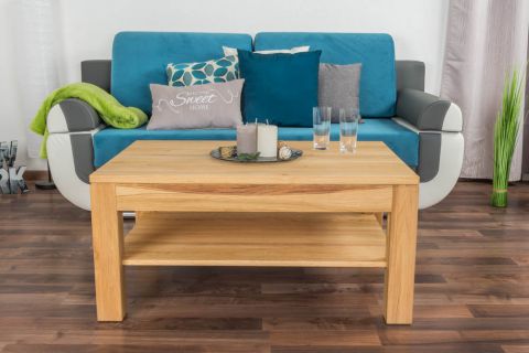 Coffee table Wooden Nature 07 Oak Solid Oiled - Dimension 47 x 100 x 70 cm (H x W x D)