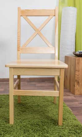 Chair solid, natural pine wood Junco 246- Dimensions 95 x 44 x 49 cm