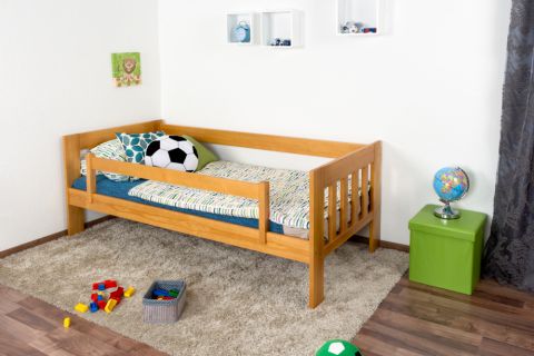 Kid/junior Bed Pine Solid wood Alder color 95, incl. slat grate - 90 x 200 cm (w x l)