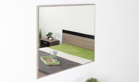 Mirror Balen 05, Colour: Oak truffle - 68 x 87 x 2 cm (H x W x D)