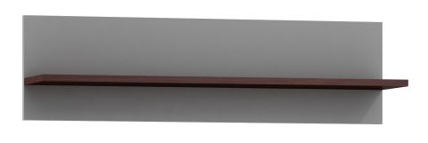 Suspendend rack / wall shelf Tabubil 05, colour: Wenge / Grey - Measurements: 25 x 90 x 21 cm (H x W x D)