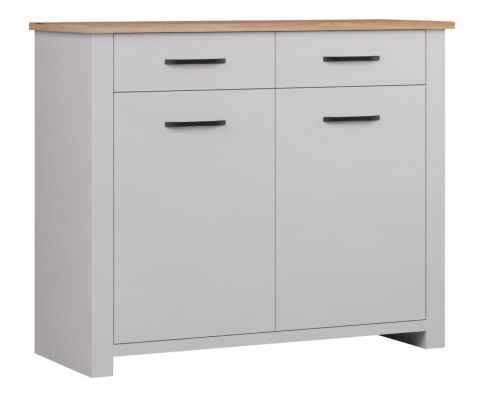 Chest of drawers Torrelavega 02, Colour: Oak Artisan / Grey Light - Measurements: 90 x 109 x 42 cm (H x W x D)