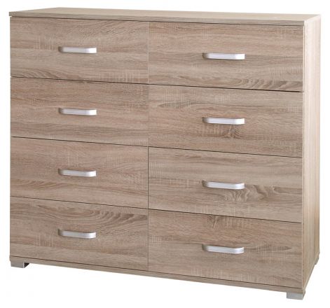 Kikori 21 chest of drawers, colour: Sonoma oak - Measurements: 103 x 120 x 40 cm (H x W x D)