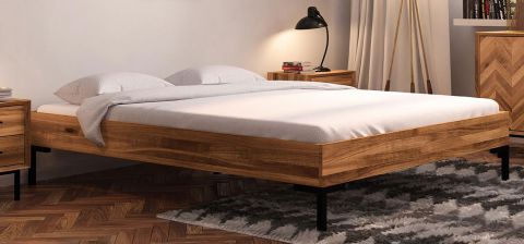 Double bed Kumeu 03 solid beech oiled - Lying area: 160 x 200 cm (w x l)