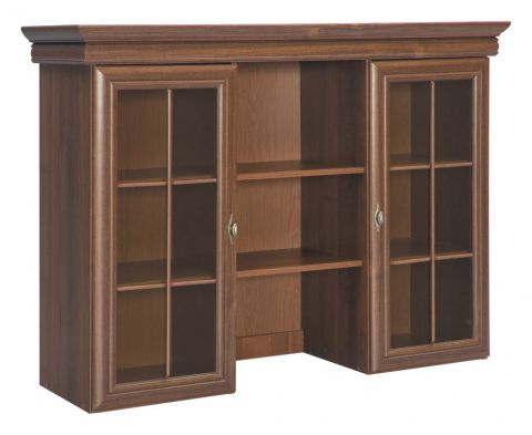 Display case attachment for chest of drawers Sentis, Colour: Dark Brown - 97 x 128 x 40 cm (H x W x D)