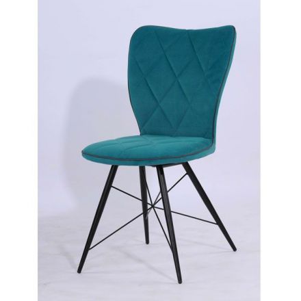 Chair Maridi 145, Colour: Petrol - Measurements: 90 x 64 x 49 cm (H x W x D)