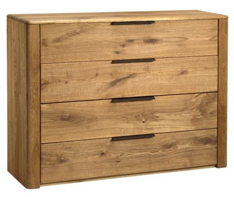 Chest of drawers, Teresina 08, Colour: Natural, oak part solid - 90 x 120 x 39 (H x W x D)