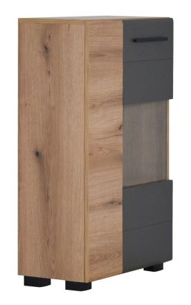 Chest of drawers Colmenar 01, Colour: Oak / Grey - Measurements: 103 x 65 x 32 cm (H x W x D)