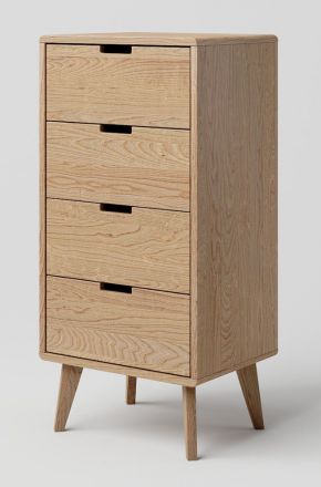 Chest of drawers solid Oak Natural Aurornis 29 - Measurements: 104 x 50 x 40 cm (H x W x D)