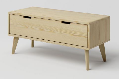 Dresser solid pine wood natural Aurornis 30 - Measurements: 44 x 96 x 40 cm (H x W x D)