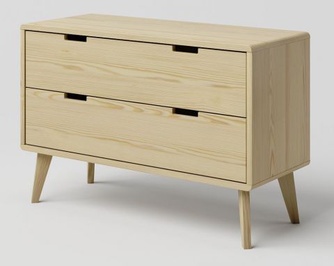 Dresser solid pine wood natural Aurornis 31 - Measurements: 64 x 96 x 40 cm (H x W x D)