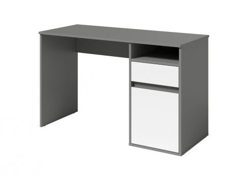 Desk Korinth 01, Colour: Grey / White - Measurements: 76 x 120 x 53 cm (H x W x D)