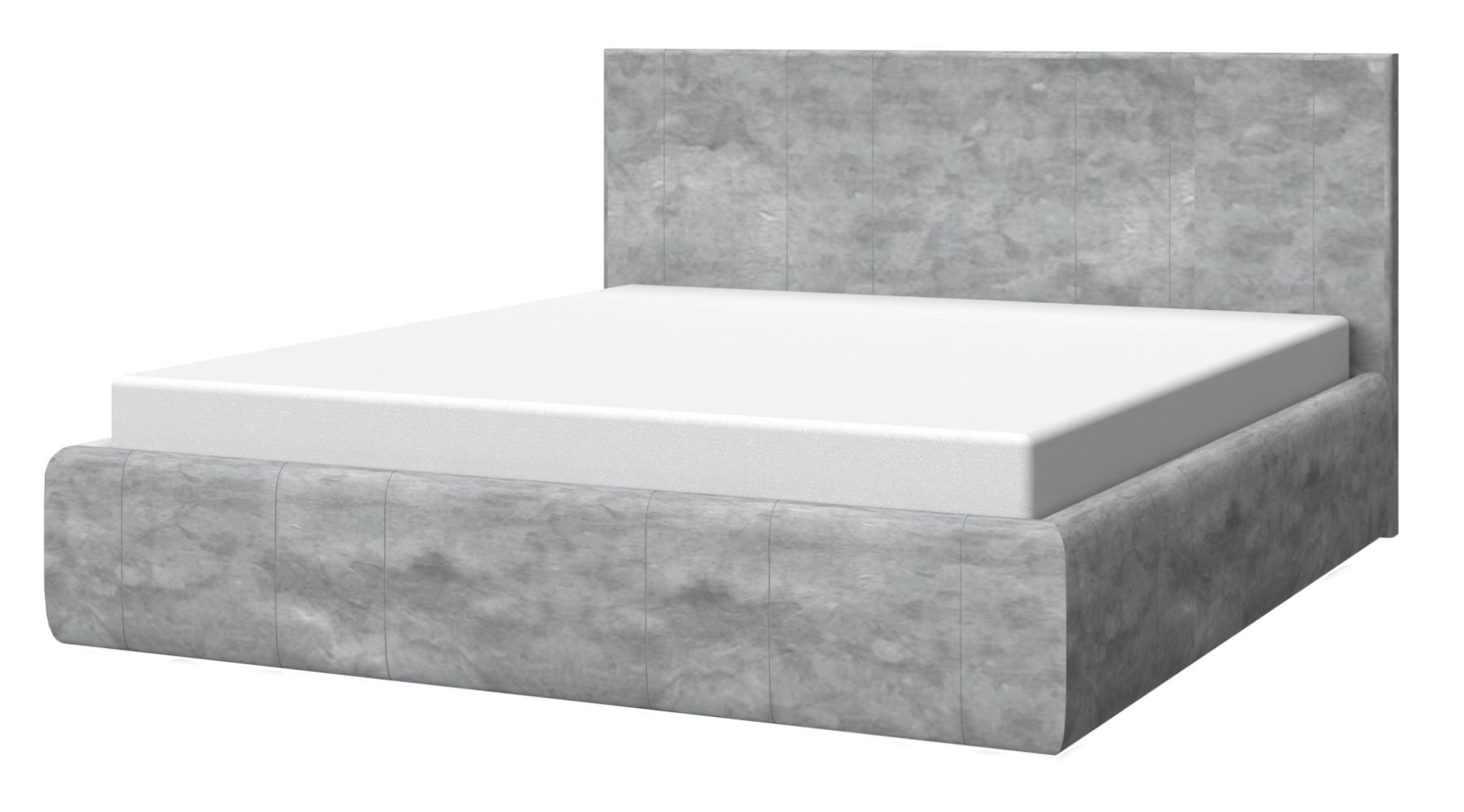 Double bed Papauta 19, Colour: Grey - Lying area: 180 x 200 cm (w x l)