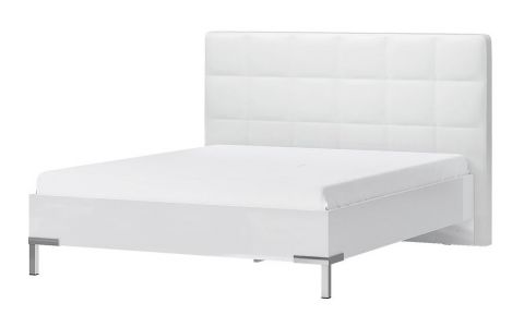 Doppelbett Afega 07, Farbe: Weiß Hochglanz - Liegefläche: 180 x 200 cm (B x L)