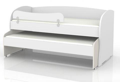 Child bed/teenager Benjamin 02 2nd bedding included, Colour: white/cream - Size of bed: 90 x 200 cm (L x W)