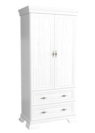 Hinged door cabinet / Wardrobe Sentis 15, Colour: Pine White - 193 x 88 x 49 cm (H x W x D)