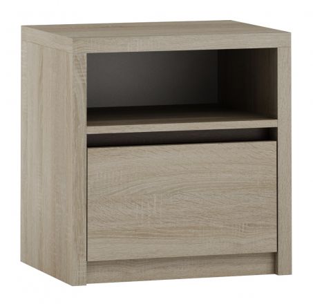 Popondetta 10 bedside cabinet, colour: Sonoma oak - Measurements: 52 x 50 x 38 cm (H x W x D)