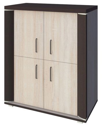 Chest of drawers Aitape 44, colour: dark Sonoma oak / light Sonoma oak - Measurements: 105 x 90 x 40 cm (H x W x D)