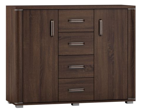 Chest of drawers Aitape 17, colour: dark Sonoma oak - Measurements: 92 x 119 x 40 cm (H x W x D)