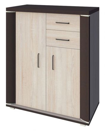 Chest of drawers Aitape 50, colour: dark Sonoma oak / light Sonoma oak - Measurements: 105 x 90 x 40 cm (H x W x D)