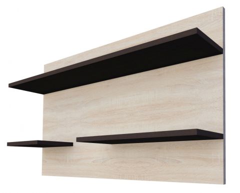 Suspended rack / wall shelf Aitape 02, colour: dark Sonoma oak / light Sonoma oak - Measurements: 70 x 125 x 22 cm (H x W x D)