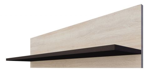 Suspended rack / wall shelf Aitape 03, colour: dark Sonoma oak / light Sonoma oak - Measurements: 30 x 120 x 23 cm (H x W x D)