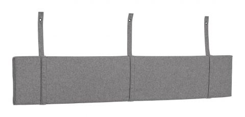 Upholstery for headboard, Colour: Grey - Measurements: 25 x 140 x 3 cm (H x W x D)