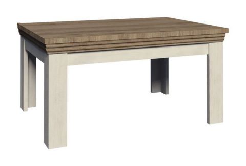 Coffee table Badile 16, Colour: Pine White / Brown - 50 x 125 x 65 cm (h x w x d)