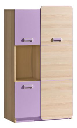 Children's room - Highboard Dennis 05, Colour: Ash Purple - Measurements: 144 x 80 x 40 cm (h x w x d)