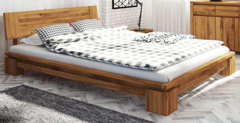 Double bed Tasman 04 solid oiled Wild Oak - Lying area: 160 x 200 cm (w x l)