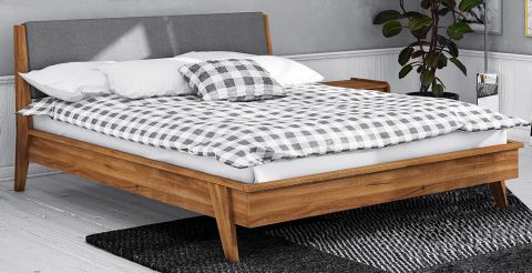 Double bed Otago 01 solid oiled Wild Oak - Lying area: 180 x 200 cm (w x l)