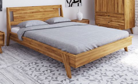 Double bed Otago 02 solid oiled Wild Oak - Lying area: 180 x 200 cm (w x l)