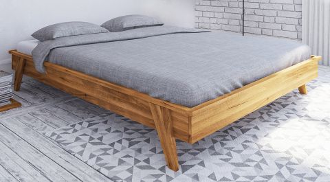 Double bed Otago 03 solid oiled Wild Oak - Lying area: 180 x 200 cm (w x l)