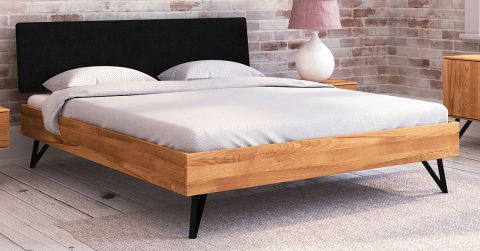 Double bed Masterton 01 solid beech oiled - Lying area: 180 x 200 cm (w x l)